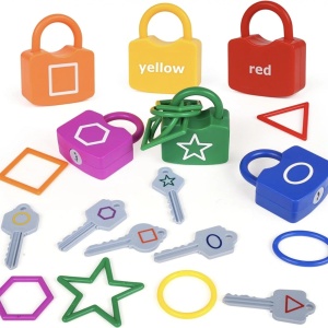 Joc Lacate Asociaza formele si culorile Shape Pairing Locks - Img 1