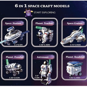 Kit solar 6 in 1 STEM de construit cu tematica flota Spatiului cosmic - Img 4