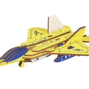 Macheta 3D din lemn Avion de lupta, 23 piese - Img 1