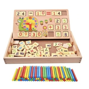 Tabla Multifunctionala De Matematica Din Lemn - Img 1