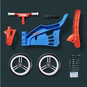 Bicicleta fara pedale, pentru echilibru, Navigator, rosu cu albastru - Img 15
