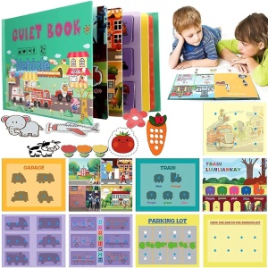 Carte cu activitati educative, Quiet Book Vehicule in Trafic - Img 4