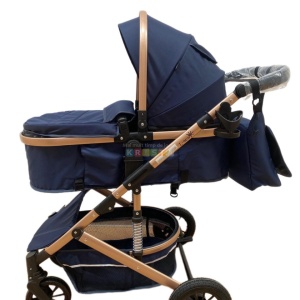 Carucior 2 in 1, reversibil, cu suspensii, T7 albastru - L-Sun - Img 7