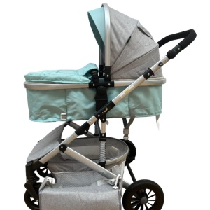 Carucior 2 in 1, reversibil, cu suspensii, T7 Verde deschis - Img 4