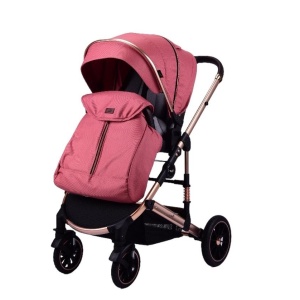 Carucior 2 in 1 transformabil, reversibil, pliabil, F3 Luxury Red - Img 5