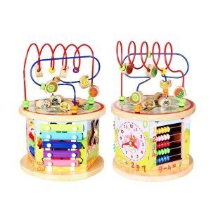 Centru Cerc multifunctional Montessori 7 in 1, din lemn - Img 5
