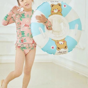 Colac Gonflabil pentru Copii cu Scaunel Interior – Summer, Model Bleu cu Alb - Img 7