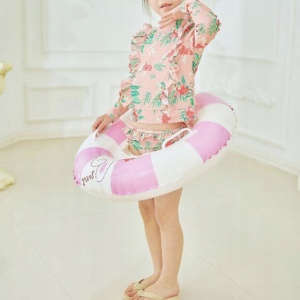 Colac Gonflabil pentru Copii cu Scaunel Interior – Summer, Model Roz cu Alb - Img 4