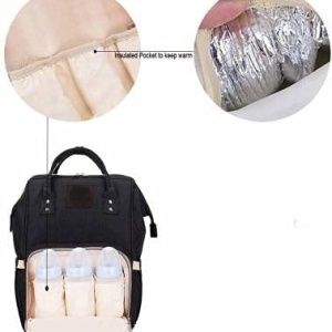 Geanta rucsac Living Share pentru mamicile de bebelusi, negru - Img 3