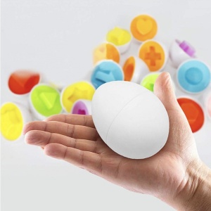 Joc educativ Set 12 oua de potrivit cu forme geometrice - Img 8