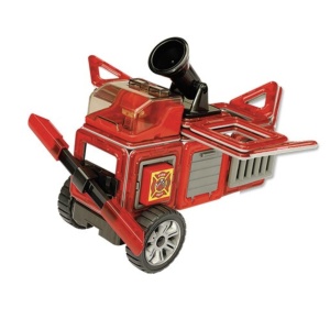 Joc STEM de constructie Magic Magnetic, Rescue Statia de pompieri, 50 piese magnetice - Img 5