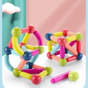 Joc STEM de constructii, 36 piese Magnetic Sticks - Img 5