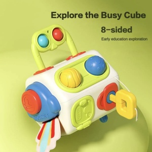 Jucarie interactiva cu 8 activitati pentru bebelusi, Busy Cylinder - Img 3