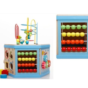 Jucarie Montessori 8 in 1 - Centru de activitati Hexagon - Img 11