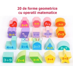 Jucarie Montessori Cub 5 in 1, cu fatete sortatoare de forme si circuit cu bile - Img 5