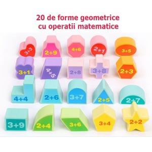 Jucarie Montessori Cub 5 in 1, cu fatete sortatoare de forme si circuit cu bile - Img 11