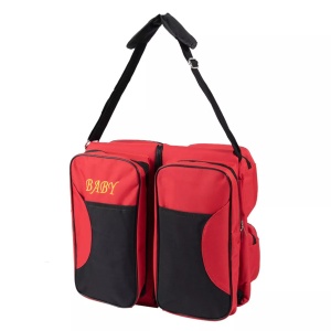Patut portabil si geanta multifunctionala pentru accesoriile bebelusilor, rosu - Img 6
