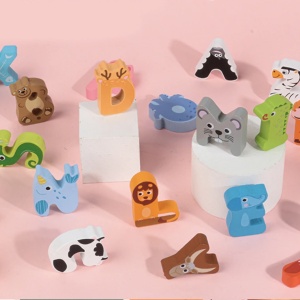 Puzzle incastru 3D alfabetul cu litere mari si imagini animale - Img 2
