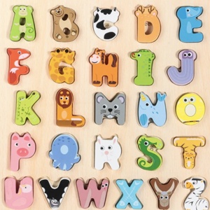 Puzzle incastru 3D alfabetul cu litere mari si imagini animale - Img 8