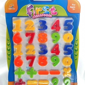 Set 30 cifre si semne matematice magnetice, din plastic, 4 cm - Img 4