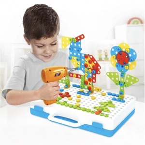 Set constructie copii cu 237 piese si bormasina cu baterii - Img 2