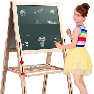 Tabla Jumbo cu Doua Fete, tip sevalet, inaltime reglabila, 148 cm, din lemn - Img 4
