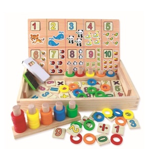Tabla Multifunctionala De Matematica Din Lemn Donuts - Img 1