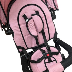 Tricicleta cu scaun reversibil si pozitie de somn, SL02 - Roz - Img 13