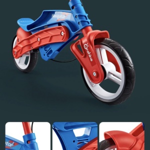 Bicicleta fara pedale, pentru echilibru, Navigator, rosu cu albastru - Img 13
