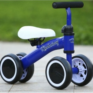 Bicicleta mini cu 4 roti, fara pedale, 1-3 ani, B04 Albastru - Img 2