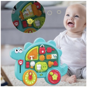 Busy Board cu 12 activitati pentru bebe – Dinozaur - Img 6