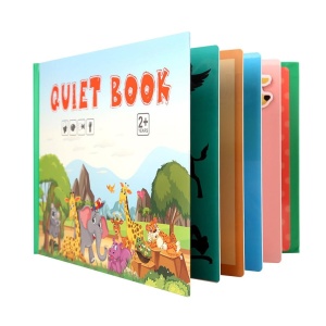 Carte cu activitati educative, Quiet Book Animalele salbatice - Img 12