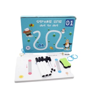 Carte educativa reutilizabila cu planse imprimate, Urmeaza linia punct cu punct - Img 11