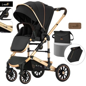 Carucior 2 in 1 transformabil, reversibil, pliabil, F3 Luxury Black - Img 10