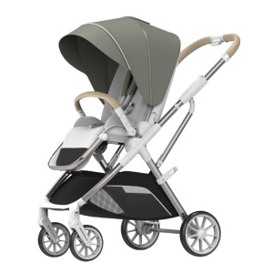Carucior reversibil pliabil, cu husa picioare, 0-36 luni, C7 Verde - Img 3