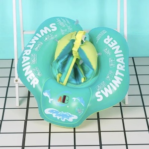 Colac bebe pentru inot cu parasolar si suport - Trainer for Swim verde - Img 2