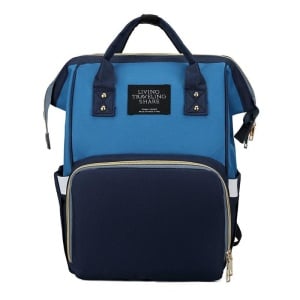 Geanta rucsac Living Share pentru mamicile de bebelusi, bleumarin-albastru - Img 1