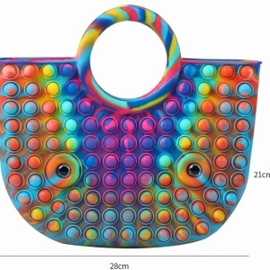 Geanta tip poseta Big Rainbow Pop it, Fidget Toy - Img 7