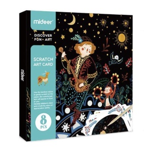 Joc creativ de razuit Scratch Art Card, Mideer verde - Img 1