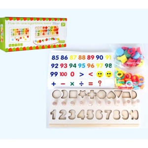 Joc logaritmic 5 in 1 din lemn - Img 7