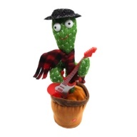 Jucarie interactiva Cactusul dansator cu chitara - danseaza, canta, imita, repeta din material textil - Img 1