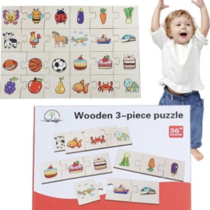 Puzzle de Asociere cu Animale sau obiecte similare, 24 piese - Img 3