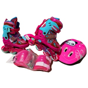 Role copii MY-918TDS, 31-34 roz S, 4 roti, 3 in 1, cu accesorii de protectie, masuri reglabile - Img 6