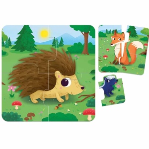 Set 6 puzzle cu animale, 24 piese mari, Baby Puzzle, 1-4 ani - Img 5