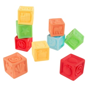 Set 9 Cuburi senzoriale Moi, pentru dentitie sau baita - Img 1