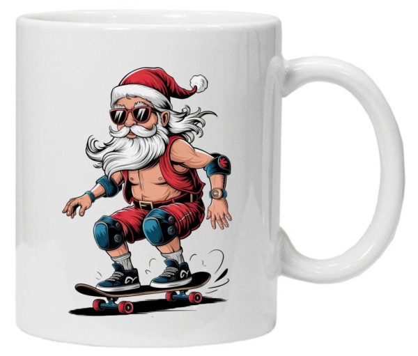 Cana personalizata cu imprimeu "MOS CRACIUN haios", model 6, CRD PRINT