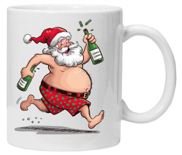 Cana personalizata cu imprimeu "MOS CRACIUN haios", model 13, CRD PRINT