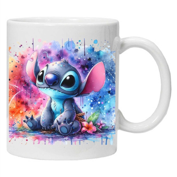 Cana personalizata cu imprimeu "STITCH - Model 6", Alb, CRD PRINT