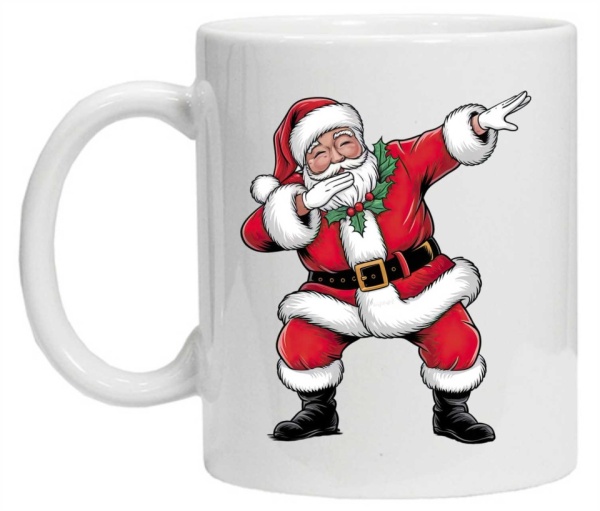 Cana personalizata cu imprimeu "MOS CRACIUN haios", model 1, CRD PRINT