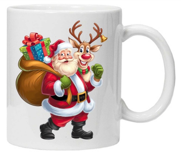 Cana personalizata cu imprimeu "MOS CRACIUN haios", model 14, CRD PRINT